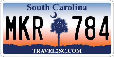 SC license plate MKR784