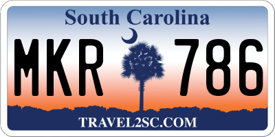 SC license plate MKR786