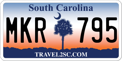 SC license plate MKR795