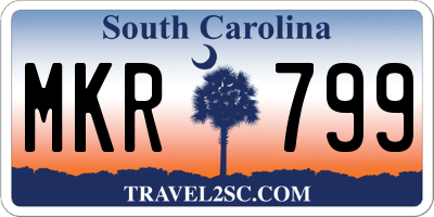 SC license plate MKR799