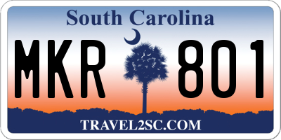 SC license plate MKR801