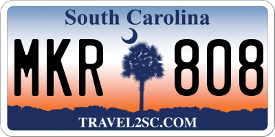 SC license plate MKR808