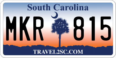 SC license plate MKR815
