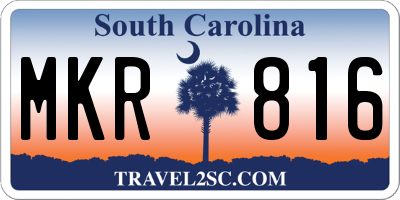 SC license plate MKR816