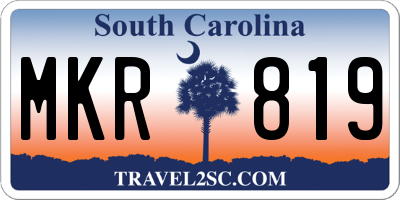SC license plate MKR819