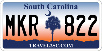 SC license plate MKR822