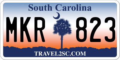 SC license plate MKR823
