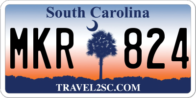 SC license plate MKR824