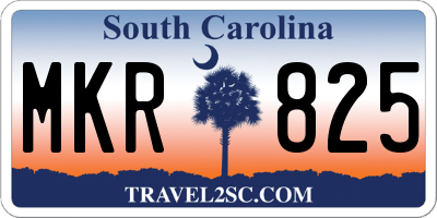SC license plate MKR825