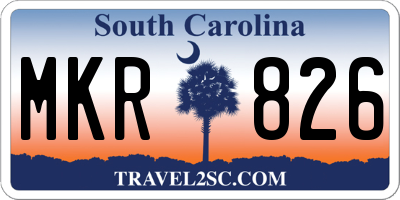 SC license plate MKR826