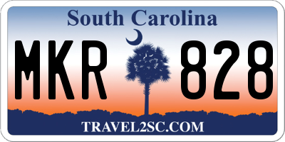 SC license plate MKR828