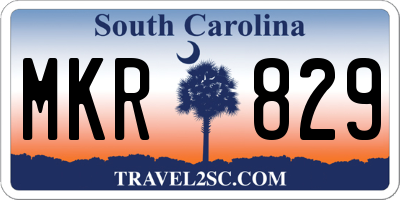 SC license plate MKR829