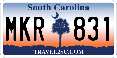 SC license plate MKR831