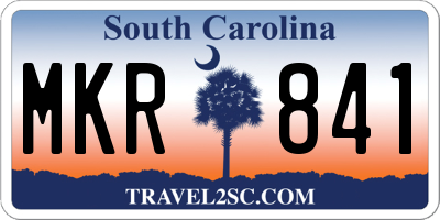 SC license plate MKR841