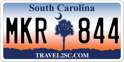 SC license plate MKR844