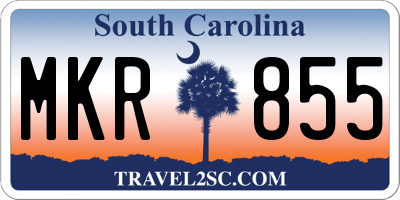 SC license plate MKR855