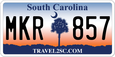 SC license plate MKR857