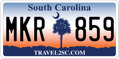 SC license plate MKR859