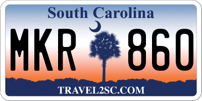 SC license plate MKR860