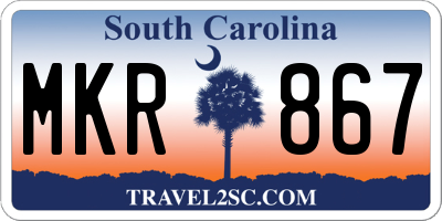 SC license plate MKR867