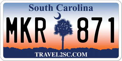 SC license plate MKR871