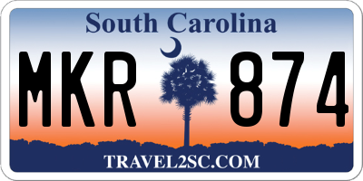 SC license plate MKR874