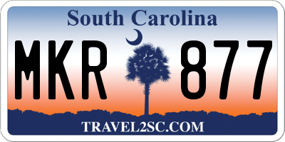 SC license plate MKR877