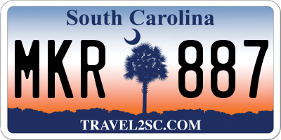 SC license plate MKR887