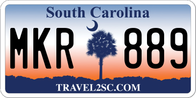 SC license plate MKR889