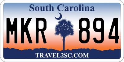 SC license plate MKR894