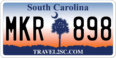 SC license plate MKR898