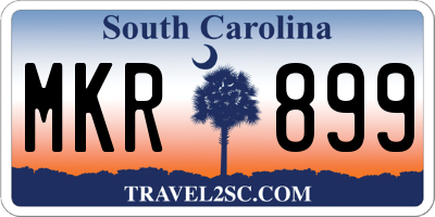SC license plate MKR899