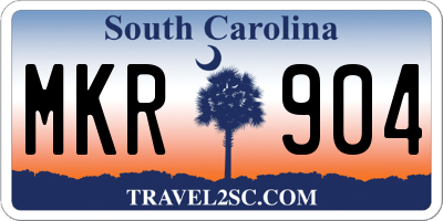 SC license plate MKR904