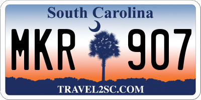 SC license plate MKR907