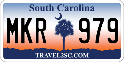 SC license plate MKR979