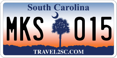 SC license plate MKS015