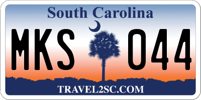 SC license plate MKS044