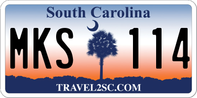 SC license plate MKS114