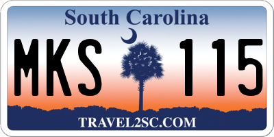 SC license plate MKS115