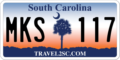 SC license plate MKS117