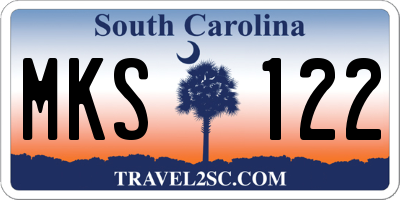 SC license plate MKS122