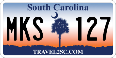 SC license plate MKS127