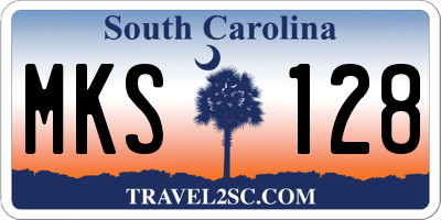 SC license plate MKS128