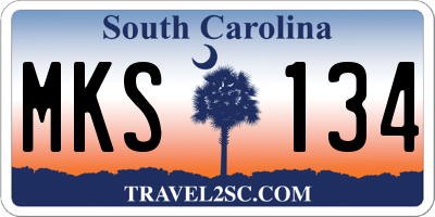 SC license plate MKS134