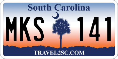 SC license plate MKS141