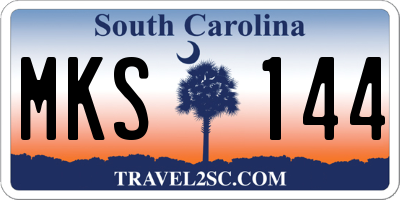 SC license plate MKS144