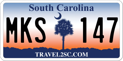 SC license plate MKS147