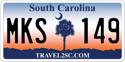 SC license plate MKS149