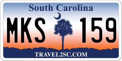 SC license plate MKS159
