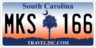 SC license plate MKS166